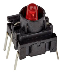 MEC 3FTH980 Multimec 3F Series Przełącznik 24 V 50 mA chwilowy czerwony (D x S x W) 10 x 10 x 10.40 mm IP67 1 szt.