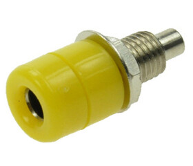 Gniazdo banan 4mm 24.247.3 Amass żółte