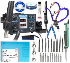 Stacja Lutownicza Yihua 706 Akcesoria - Duży Zestaw Do Lutowania Dla Elektroników