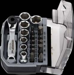 R49005023 Bit ratchet set 1/4" with adaptor compact 23 pcs