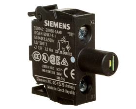 Oprawka blok LED biały 24-240V AC-DC montaż w obudowie przył śrubowe SIRIUS ACT 3SU1401-2BH60-1AA0