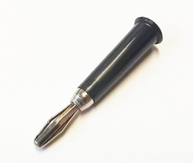 LAW01 wtyk bananowy lutowany na przewód - czarny