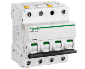 Wyłącznik nadprądowy 3P+N B 6A 6kA AC iC60N-B6-3N A9F03706