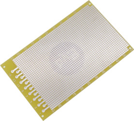 Circuit board, 100 x 160 mm, pitch 2.54 mm, single sided, FR4 epoxy, Cu 35 µm, BYB-3-11H6016