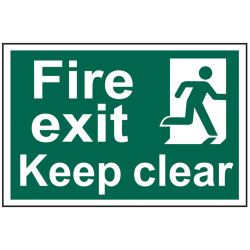 Scan 1513 Fire Exit Keep Clear - PVC 300 x 200mm