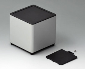 Aluminum enclosure, (L x W x H) 100 x 100 x 100 mm, black (RAL 9005), IP40, ES109059