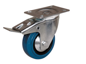 Koło samonastawne średnica kabla 125mm Płyta Guitel Hervieu 150kg wysokość całkowita 156mm