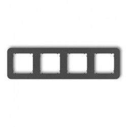 MINI Ramka uniwersalna poczwórna zaokrąglona z tworzywa grafitowy 11MRTZ-4