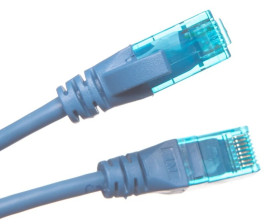 Kabel krosowy (Patch Cord) U/UTP kat.5e niebieski 1m DK-1512-010/B