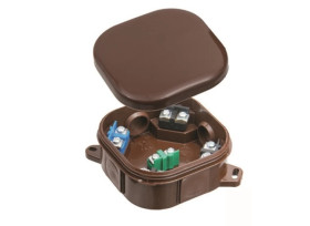 Puszka n/t hermetyczna PH 92x92x44 klik 5x4mm2 IP54 brązowa A.0020BR