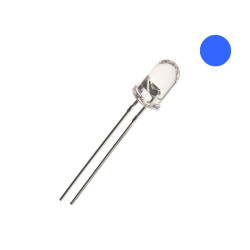 DIODA LED 5mm NIEBIESKA 12V 2000mcd