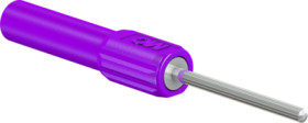 Counting test adapter, connecting pin 2 mm to 4 mm socket, purple, CAT II, 66.9076-26