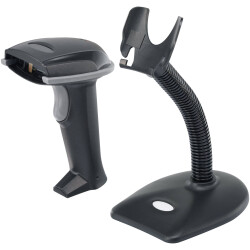 Renkforce LS6320E 1D Laser Barcode Scanner USB Kit with Stand and Auto-Sense