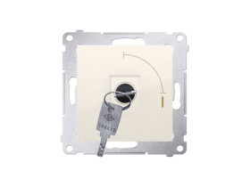 SIMON 54 Wyłącznik pojedynczy na klucz kremowy chwilowy-przycisk 2 pozycyjny 0-I DP1K.01/41 KONTAKT SIMON