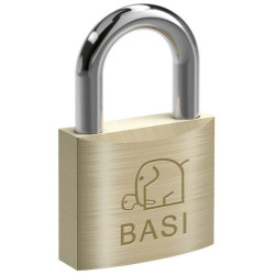 Basi 6110-4001-4003 Padlock Solid Brass Keyed-Alike, 2 Keys Included