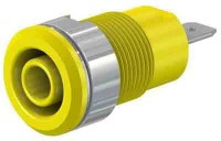 BAN-G1KV-24Y Gniazdo bananowe, na obudowę, duże, żółte 24A - 1kV