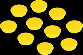 HM30 04 Magnets, 32 mm, yellow, 10 pieces
