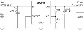 1-A, 26-V, high-PSRR, adjustable low-dropout voltage regulator with enable from -40°C to +125°C