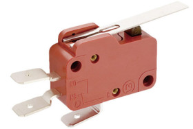 Miniature snap-action switche, On-On, plug-in connection, hinge lever, 0.8-1.4 N, 10 (4) A/400 VAC, 1006.1401