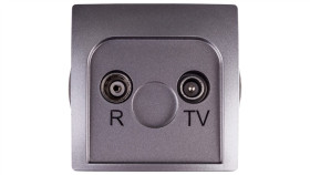 Simon Basic Gniazdo Antenowe Rd/Tv Końcowe Separowane Stal Inox Bmzar1/1.01/21