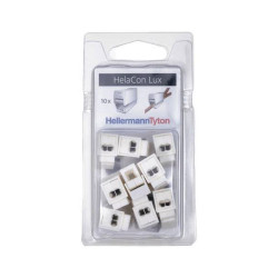 HellermannTyton 148-90058 HECL-2/1 Connector clip 10pcs white 3 pins