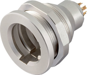 Panel socket, 5 pole, solder connection, push pull, straight, 09 4916 00 05