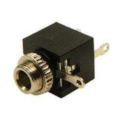 Złącze Jack 3,5 mm Żeński Mono Montaż na płytce drukowanej Czarny