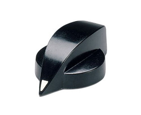 Pokrętło potencjometru oś: 6mm średnica: 20mm Wałek okrągły Czarny OKW