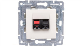 Dante Gniazdo Głośnikowe Pojedyncze Krem 450372