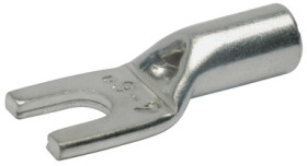 Uninsulated tube cable lug, 2.5 mm², AWG 14, 6.5 mm, M6, metal, 93C6