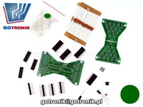 Elektroniczna klepsydra LED (zielone) - efekt świetlny