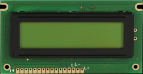 DEM 16217 SYH LCD module, 2x16, H:5.6mm, ge/gn