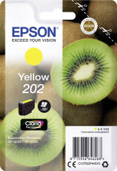 Epson atrament T02F4, 202 tusz oryginalny Żółty C 13 T 02F44010