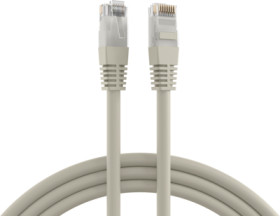 Patch cable, RJ45 plug, straight to RJ45 plug, straight, Cat 5e, U/UTP, PVC, 0.5 m, gray, K8456.0,5