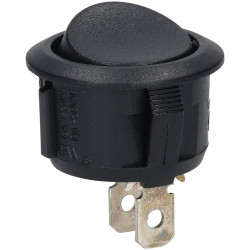 Bulgin R13208FAAA SPST Non Illuminated Off-On Black Round Rocker Switch