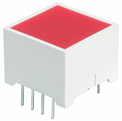 Wyświetlacz diodowy LED 1-segmentowy 930 mcd, Czerwony Kingbright 630 nm