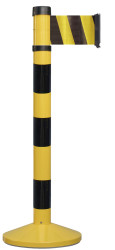 Bariera ochronna długość taśmy 4m Bariera chowana szerokość bariery 100mm Ø 78mm wysokość bariery 980mm Czarny, żółty