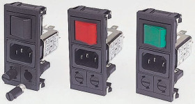 Gniazdo zasilające IEC z filtrem przeciwzakłóceniowym 10A C14 Bulgin Zatrzask