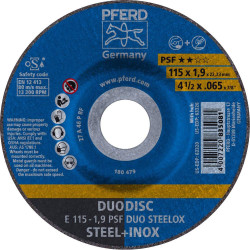 PFERD 62011630 Steelox Grinding Disc 115mm Bore 22.23mm Set of 10