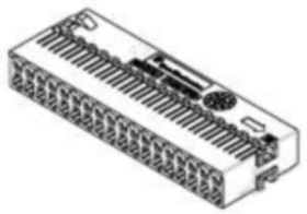 Socket, unequipped, 36 pole, straight, 2 rows, black, 1924340-1