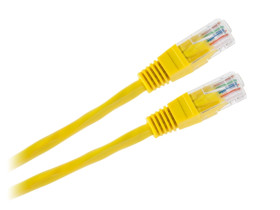 Patchcord kabel UTP 8c wtyk-wtyk 0,5m CCA żółty