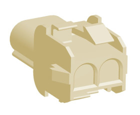 Obudowa złącza 2-pinowe -rzędowe raster: 6.35mm TE Connectivity Żeński Montaż na panelu Universal MATE-N-LOK