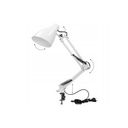 Lampa biurkowa DIAN przykręcana 60W E27 stalowa biała DL-13/W Orno