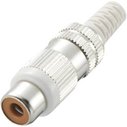 TruComponents 202619 RCA connector Socket, straight,Pins:2 Yellow