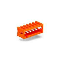 WAGO 734-265 5 Pole 3.81mm 10A MCS Horizontal Male Header Closed Orange