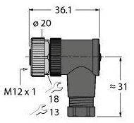 Turck 6935145 Złącze niekonfekcjonowane czujnika/aktuatora 1 szt.