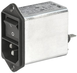 Gniazdo IEC z filtrem 6A C14 Schurter Śruba