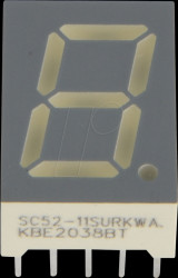 SC52-11SURKWA 7-segment display, red, 13.2 mm, common cathode