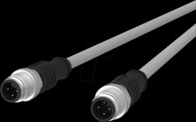 142MIA11100 Sensor cables, M12, 4-pin, plug > plug, 10 m