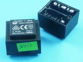 V42AJ-15ACP7 12V/4,5VA TRAFO PCB